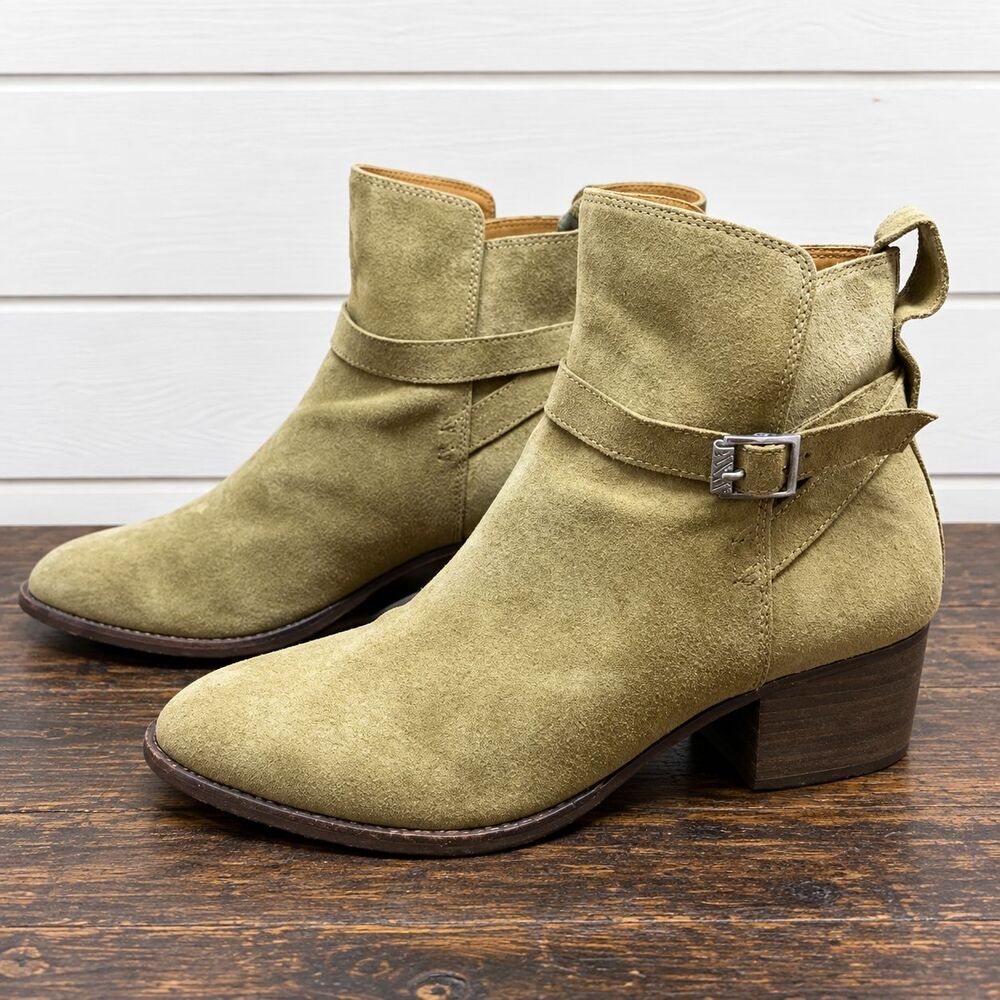 Rag & Bone Women's Ankle Boots US 10 SZ 41 Walker Buckle Taupe Suede Western
